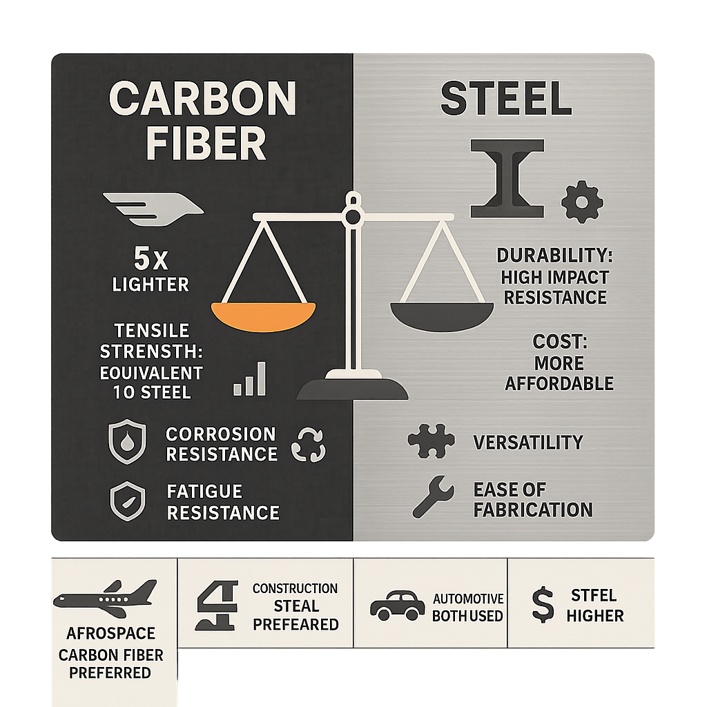 carbon fiber vs steel
