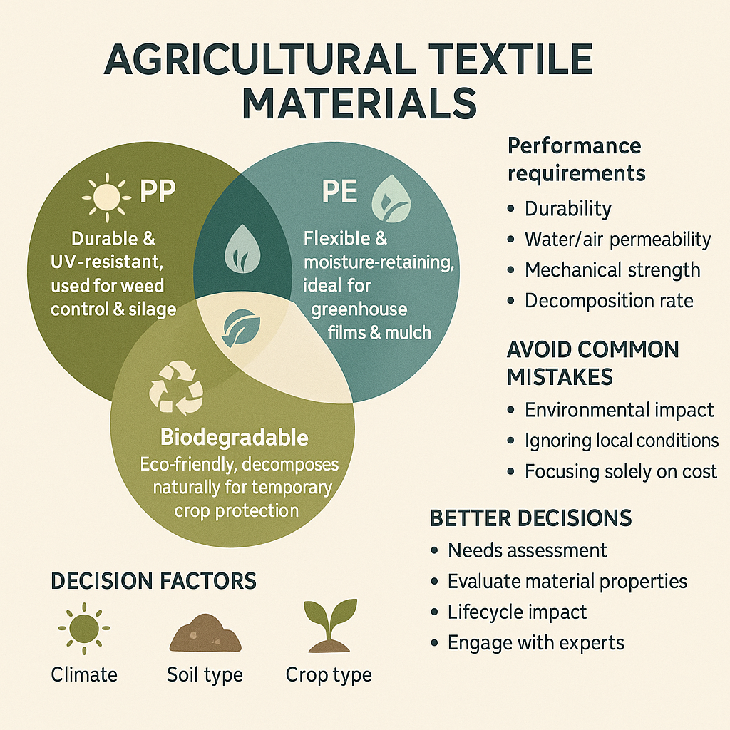 agricultural textile materials comparison