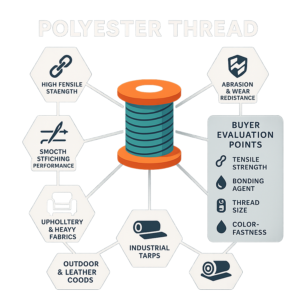 what is bonded nylon thread used for properties