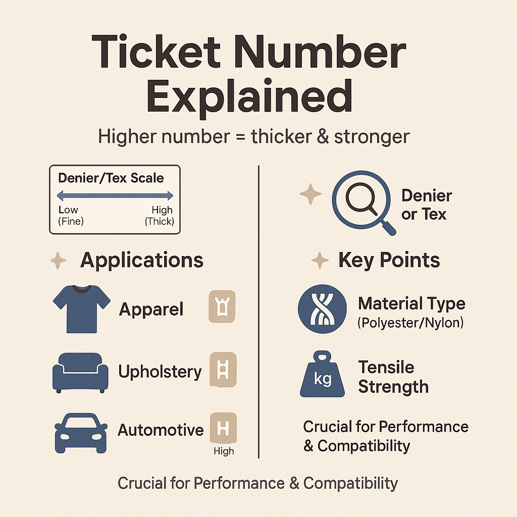 what is ticket number in sewing thread