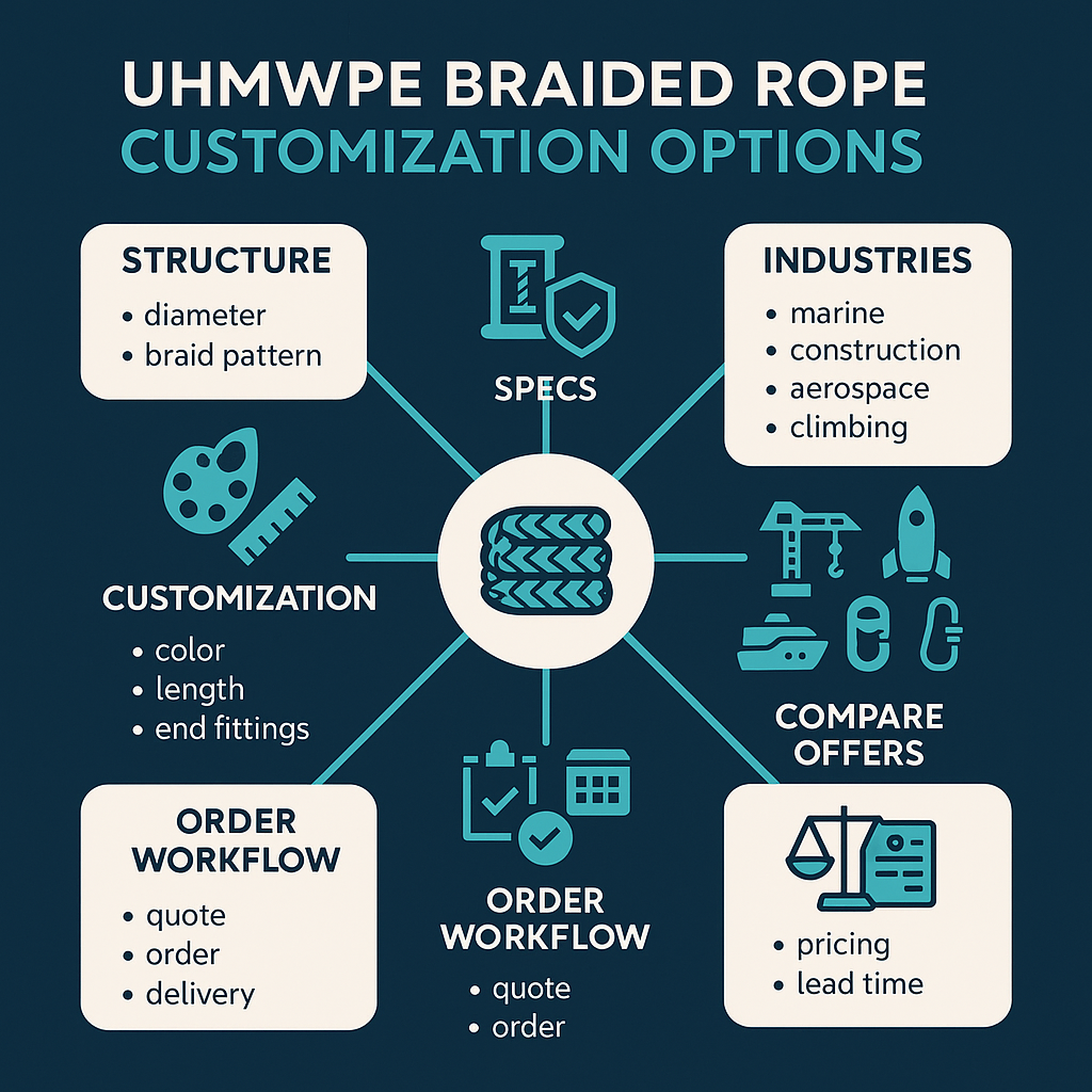 uhmwpe braided rope customization options