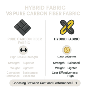 hybrid fabric vs pure carbon fiber fabric