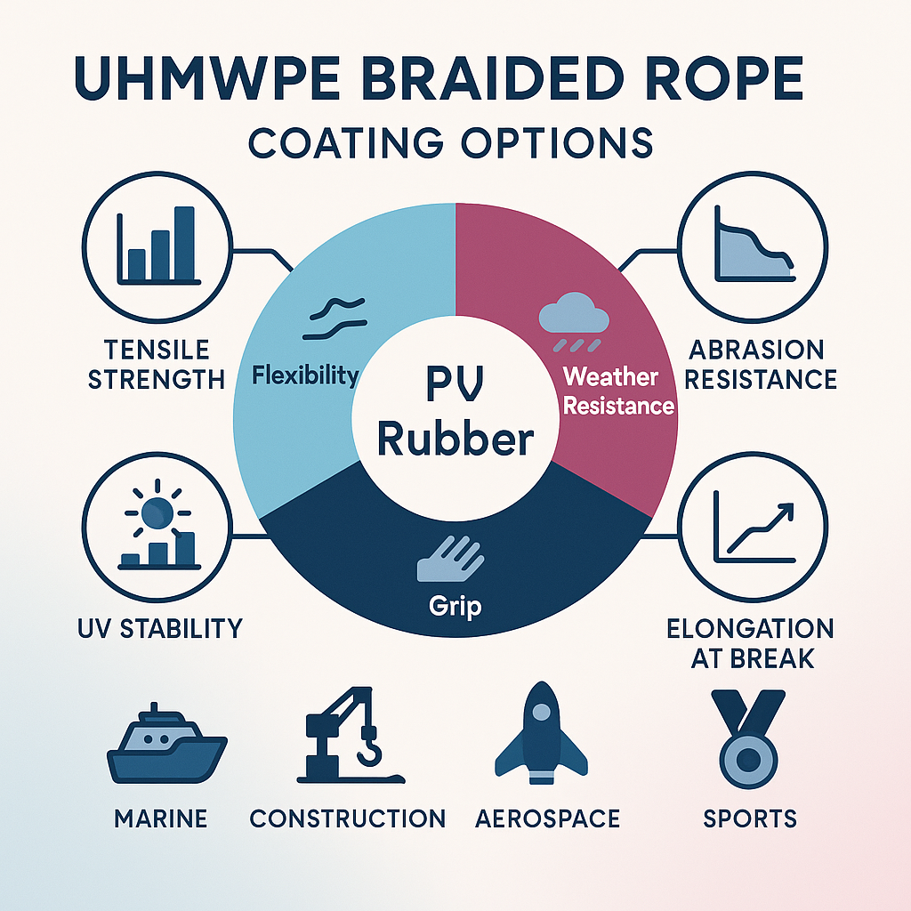 uhmwpe braided rope coating options