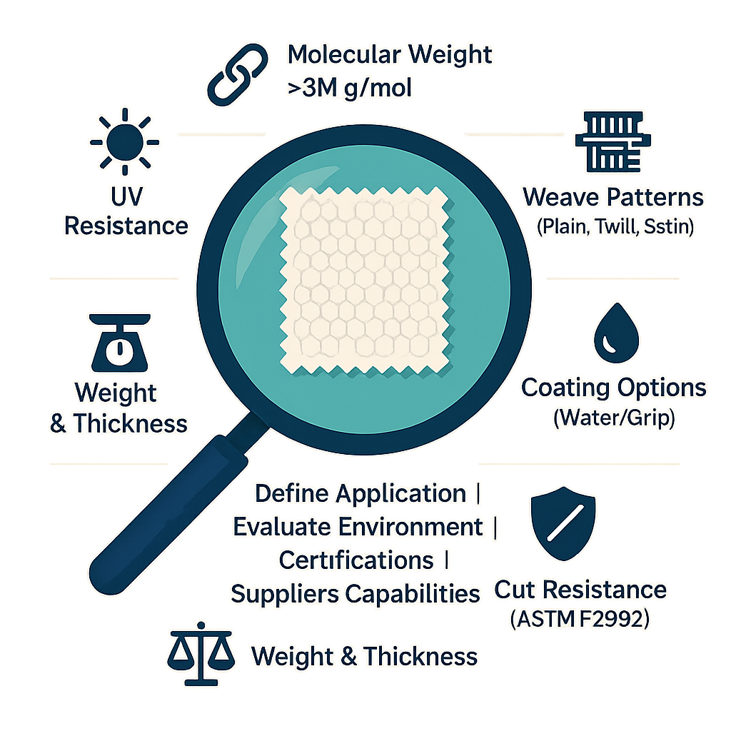 uhmwpe cut resistant fabric sampling checklist
