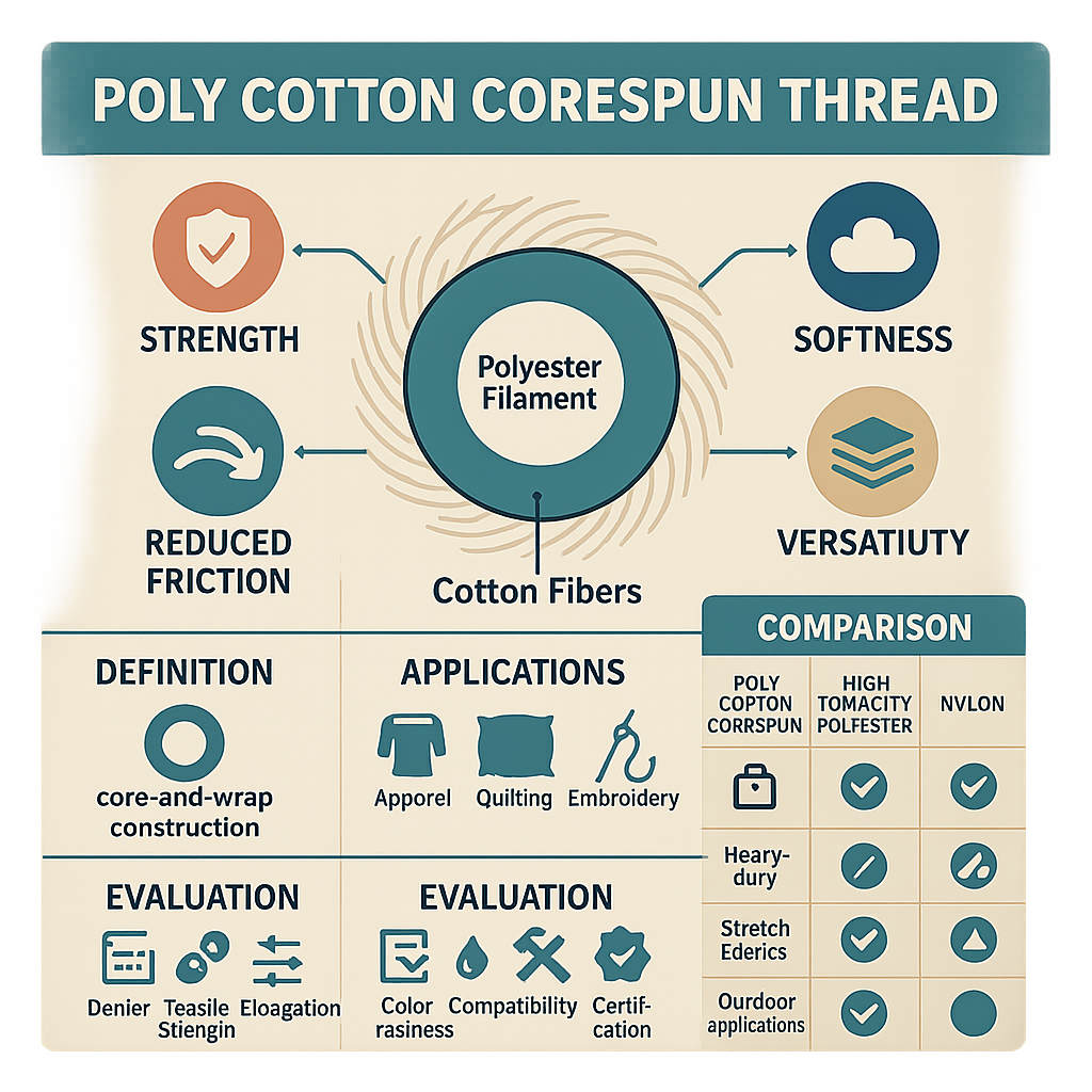 what is poly cotton corespun thread