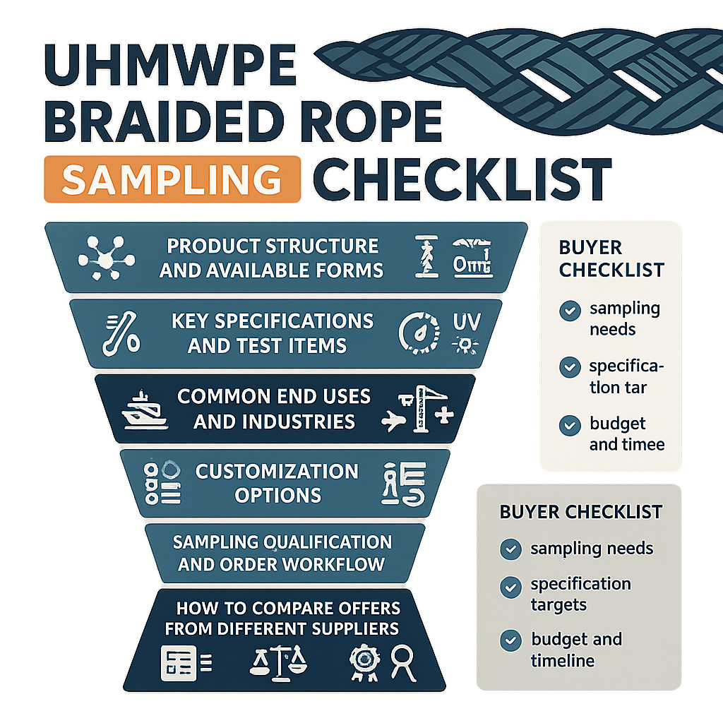 uhmwpe braided rope sampling checklist